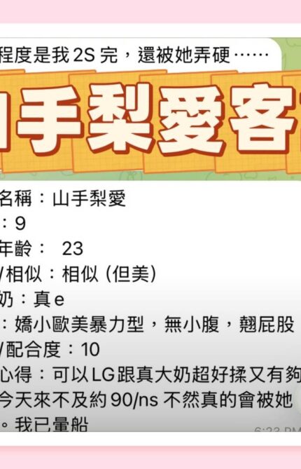 高雄定點茶-山手梨愛/155/43/20/F