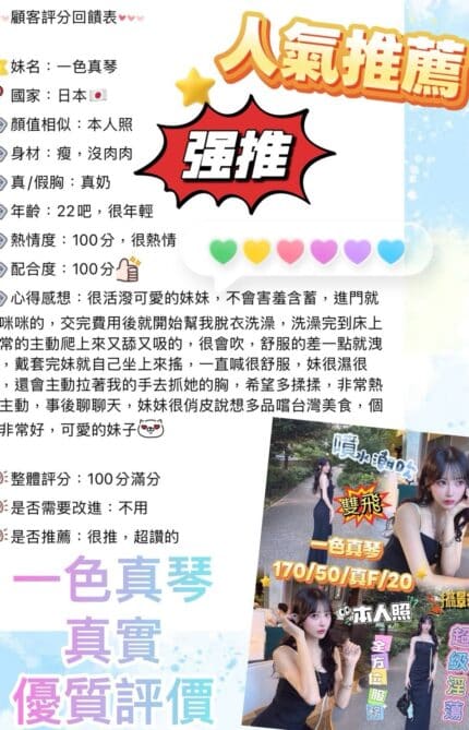 台中外送茶-一色真琴/170/50/20/F